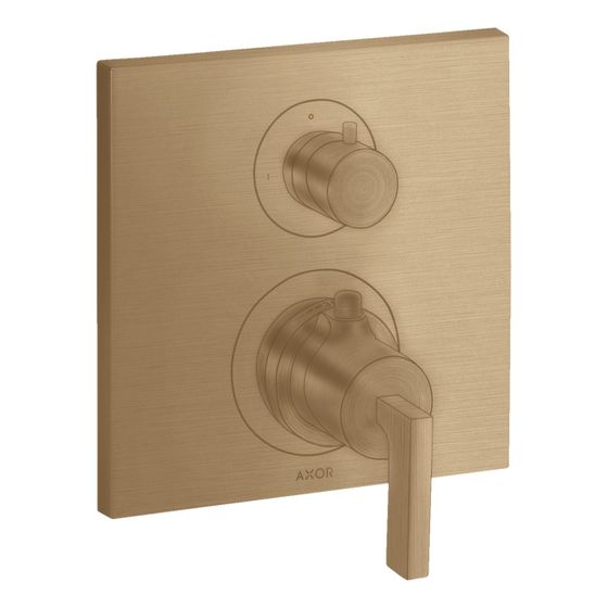 Hansgrohe AXOR Citterio Thermostat Unterputz, 29l/min, Ab- und Umstellventil, Hebelgriff, Brushed Bronze