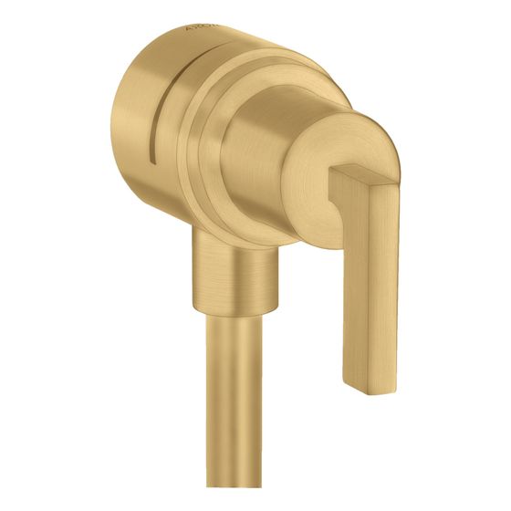 Hansgrohe AXOR Citterio Wandanschluss Stop, Rückflussverhinderer, Absperrventil, Hebelgriff, Brushed Gold Optic
