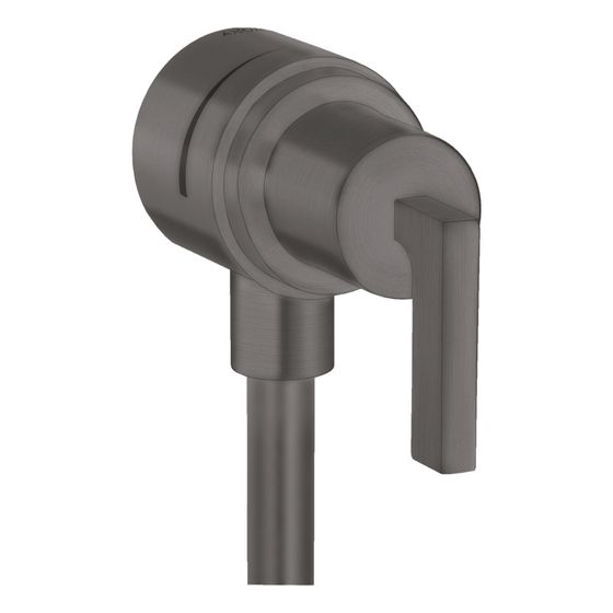 Hansgrohe AXOR Citterio Wandanschluss Stop, Rückflussverhinderer, Absperrventil, Hebelgriff, Brushed Black Chrome