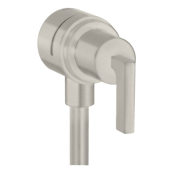 Hansgrohe AXOR Citterio Wandanschluss Stop, Rückflussverhinderer, Absperrventil, Hebelgriff, Edelstahl Optic