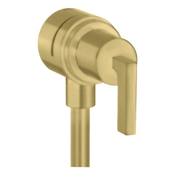 Hansgrohe AXOR Citterio Wandanschluss Stop, Rückflussverhinderer, Absperrventil, Hebelgriff, Brushed Brass