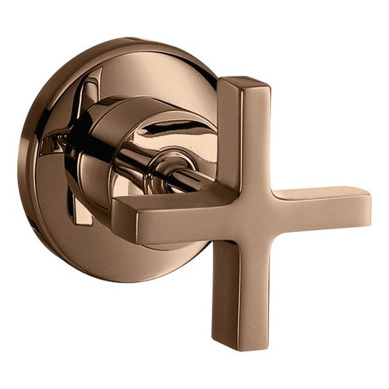 Hansgrohe AXOR Citterio Absperrventil Unterputz DN 15/DN 20, Kreuzgriff, Polished Red Gold