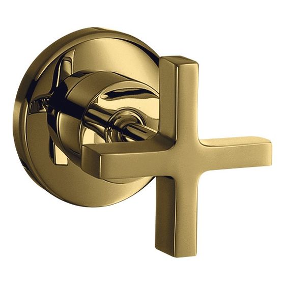 Hansgrohe AXOR Citterio Absperrventil Unterputz DN 15/DN 20, Kreuzgriff, Polished Gold Optic