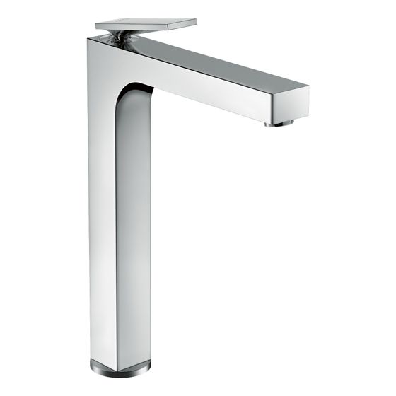 Hansgrohe AXOR Citterio Einhebel-Waschtischmischer 280mm, 5l/min, Hebel-Grifffür Aufsatzwaschtische, Ablaufgarnitur, Chrom