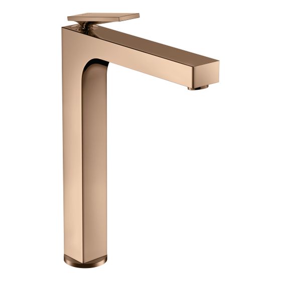 Hansgrohe AXOR Citterio Einhebel-Waschtischmischer 280mm, 5l/min, Hebel-Grifffür AWT, Ablaufgarnitur, Polished Red Gold