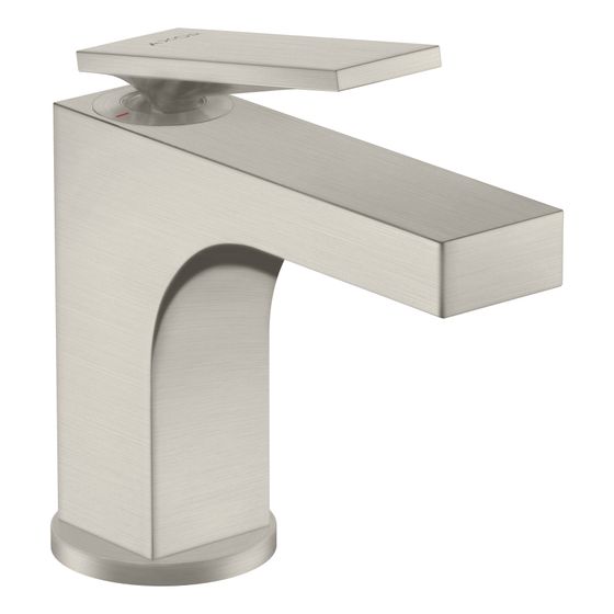 Hansgrohe AXOR Citterio Einhebel-Waschtischmischer 90mm, 5l/min, Hebel-Grifffür HWB, Zugstangen-Ablaufgarnitur, Edelstahl Optic