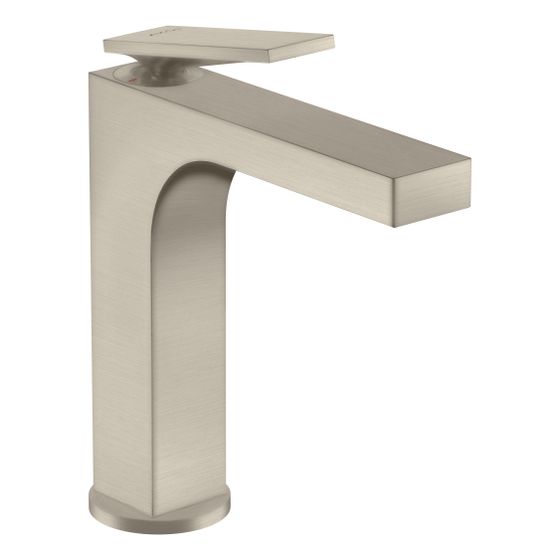 Hansgrohe AXOR Citterio Einhebel-Waschtischmischer 160mm, 5l/min, Hebelgriff, Zugstangen-Ablaufgarnitur, Brushed Nickel