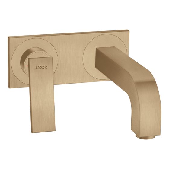 Hansgrohe AXOR Citterio Einhebel-Waschtischmischer UP, 5l/min, für Wandm., Hebelgriff, Auslauf 220mm, Platte, Brushed Bronze