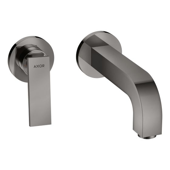 Hansgrohe AXOR Citterio Einhebel-Waschtischmischer UP 5l/min für Wandm. Hebelgriff, Ausl. 220mm Rosetten, Polished Black Chrome