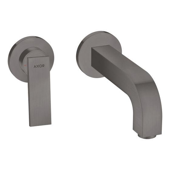 Hansgrohe AXOR Citterio Einhebel-Waschtischmischer UP 5l/min für Wandm., Hebelgriff, Ausl. 220mm Rosetten, Brushed Black Chrome
