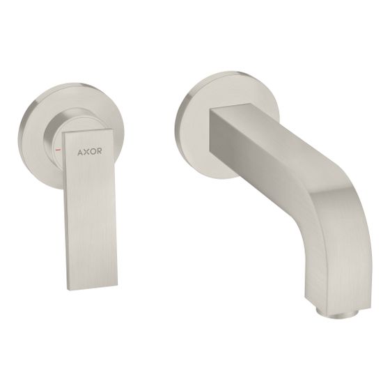 Hansgrohe AXOR Citterio Einhebel-Waschtischmischer UP, 5l/min, für Wandm., Hebelgriff, Auslauf 220mm, Rosetten, Edelstahl Optic