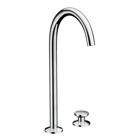 Hansgrohe AXOR One 2-Loch Waschtischmischer Select 260mm, 5l/min, Push-Open Ablaufgarnitur, Chrom