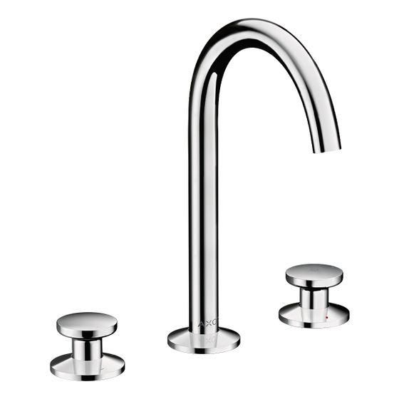 Hansgrohe AXOR One 3-Loch Waschtischarmatur Select 170mm, 5l/min, Push-Open Ablaufgarnitur, Chrom