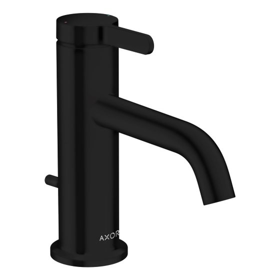 Hansgrohe AXOR One Einhebel-Waschtischmischer 70mm, 5l/min, Hebelgriff, Zugstangen-Ablaufgarnitur, Mattschwarz