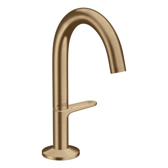 Hansgrohe AXOR One Waschtischmischer Select 140mm, 5l/min, Push-Open Ablaufgarnitur, Brushed Bronze