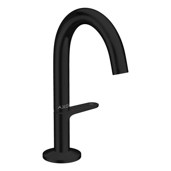 Hansgrohe AXOR One Waschtischmischer Select 140mm, 5l/min, Push-Open Ablaufgarnitur, Mattschwarz