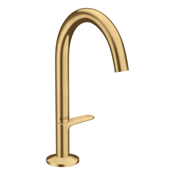 Hansgrohe AXOR One Waschtischmischer Select 170mm, 5l/min, Push-Open Ablaufgarnitur, Brushed Gold Optic