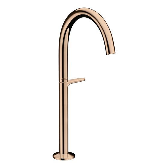 Hansgrohe AXOR One Waschtischmischer Select 260 für Aufsatzwaschtische, Push-Open Ablaufgarnitur, Polished Red Gold