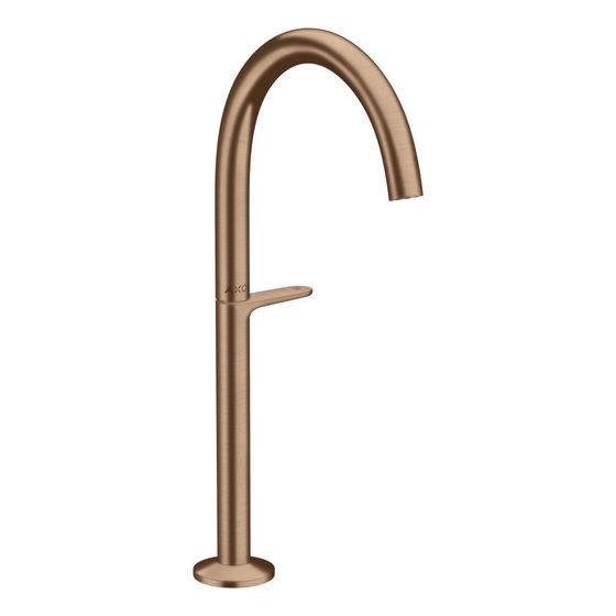Hansgrohe AXOR One Waschtischmischer Select 260 für Aufsatzwaschtische, Push-Open Ablaufgarnitur, Brushed Red Gold