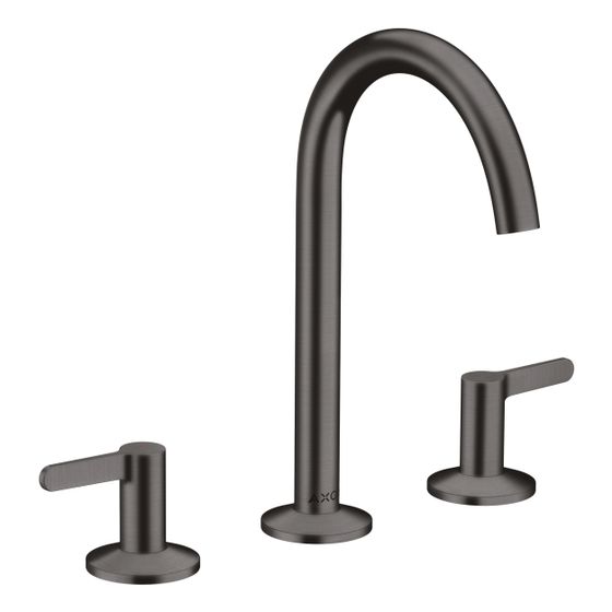 Hansgrohe AXOR One 3-Loch Waschtischarmatur 170mm, 5l/min, Hebelgriff, Push-Open Ablaufgarnitur, Brushed Black Chrome