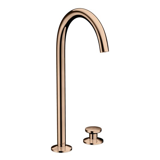 Hansgrohe AXOR One 2-Loch Waschtischmischer Select 260mm, 5l/min, Push-Open Ablaufgarnitur, Polished Red Gold