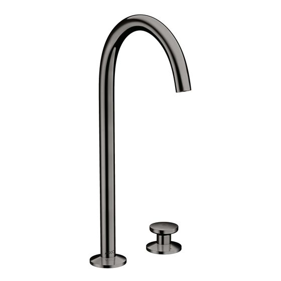 Hansgrohe AXOR One 2-Loch Waschtischmischer Select 260mm, 5l/min, Push-Open Ablaufgarnitur, Polished Black Chrome