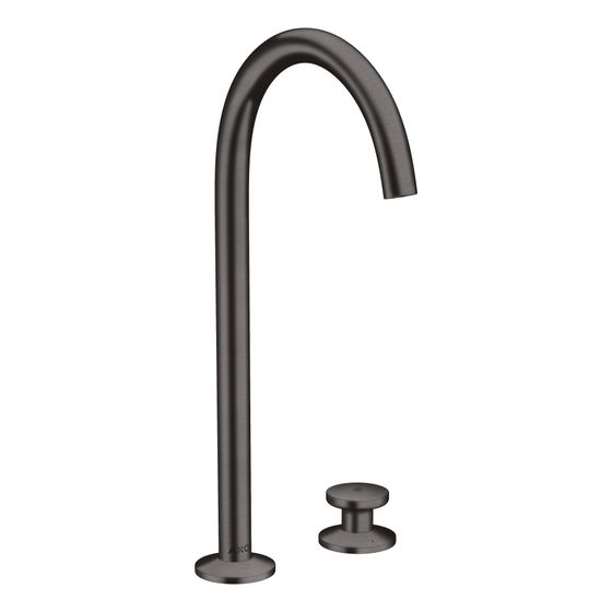 Hansgrohe AXOR One 2-Loch Waschtischmischer Select 260mm, 5l/min, Push-Open Ablaufgarnitur, Brushed Black Chrome