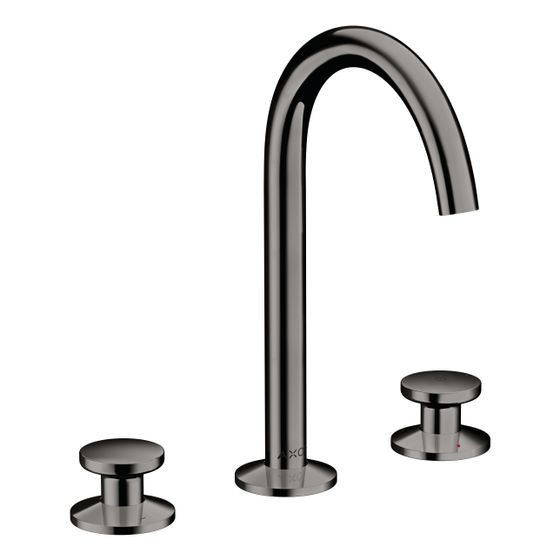 Hansgrohe AXOR One 3-Loch Waschtischarmatur Select 170mm, 5l/min, Push-Open Ablaufgarnitur, Polished Black Chrome
