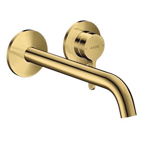 Hansgrohe AXOR One Einhebel-Waschtischmischer UP, 5l/min, für Wandmontage, Hebelgriff, Auslauf 220mm, Polished Gold Optic