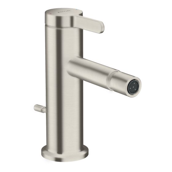 Hansgrohe AXOR One Einhebel-Bidetmischer, 5l/min, Zugstangen-Ablaufgarnitur, Edelstahl Optic