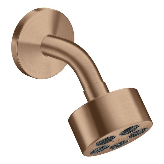Hansgrohe AXOR One Kopfbrause 75mm, 8,7l/min, 1jet EcoSmart, Brausearm, Brushed Red Gold