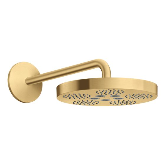 Hansgrohe AXOR One Kopfbrause 280mm, 12,3l/min, 1jet, Brausearm, Brushed Gold Optic