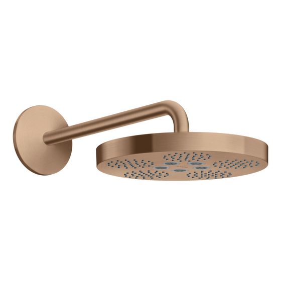 Hansgrohe AXOR One Kopfbrause 280mm, 12,3l/min, 1jet, Brausearm, Brushed Red Gold