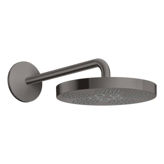 Hansgrohe AXOR One Kopfbrause 280mm, 12,3l/min, 1jet, Brausearm, Brushed Black Chrome