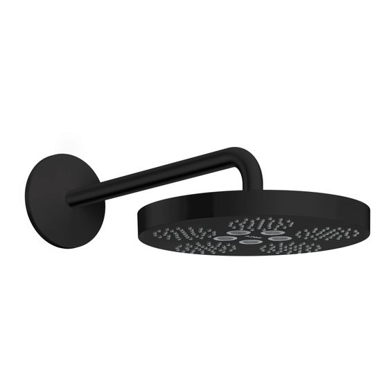 Hansgrohe AXOR One Kopfbrause 280mm, 12,3l/min, 1jet, Brausearm, Mattschwarz
