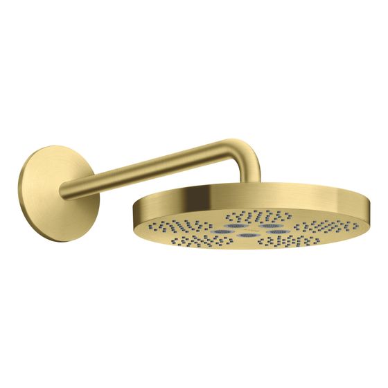 Hansgrohe AXOR One Kopfbrause 280mm, 12,3l/min, 1jet, Brausearm, Brushed Brass