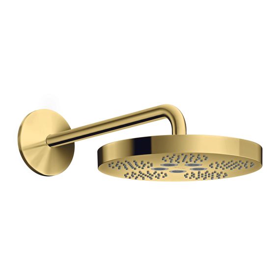 Hansgrohe AXOR One Kopfbrause 280mm, 12,3l/min, 1jet, Brausearm, Polished Gold Optic
