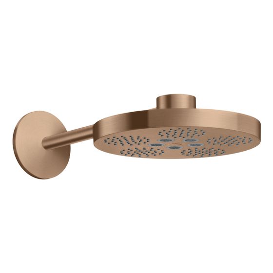 Hansgrohe AXOR One Kopfbrause 280mm, 18,1l/min, 2jet, Brausearm, Brushed Red Gold