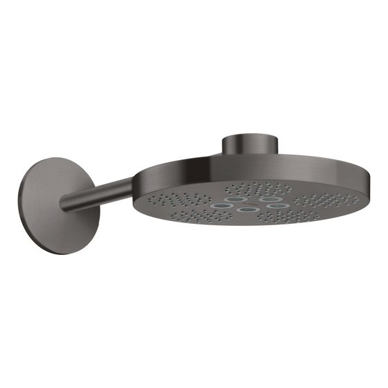 Hansgrohe AXOR One Kopfbrause 280mm, 18,1l/min, 2jet, Brausearm, Brushed Black Chrome