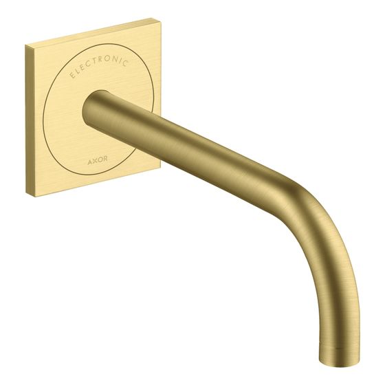 Hansgrohe AXOR Uno Elektronik-Waschtischmischer Unterputz, 5l/min, Auslauf 225mm, Brushed Brass