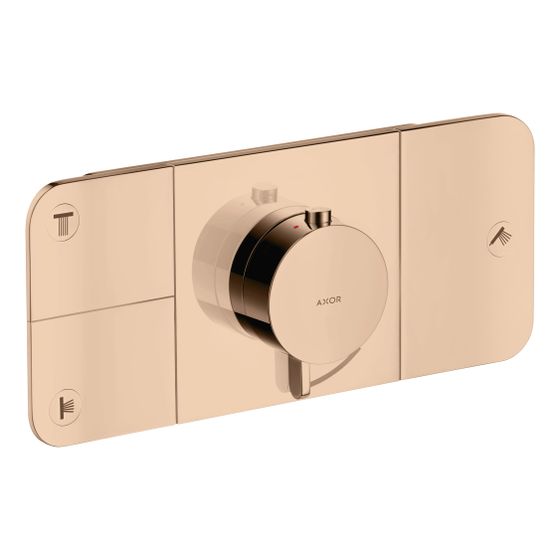 Hansgrohe AXOR One Thermostatmodul Unterputz, 30l/min, für 3 Verbraucher, Polished Red Gold