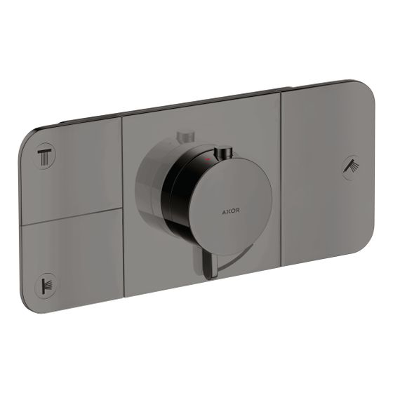 Hansgrohe AXOR One Thermostatmodul Unterputz, 30l/min, für 3 Verbraucher, Polished Black Chrome