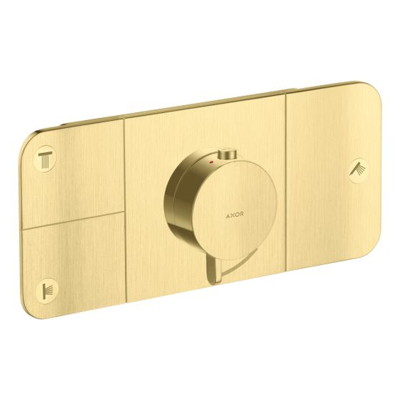 Hansgrohe AXOR One Thermostatmodul Unterputz, 30l/min, für 3 Verbraucher, Brushed Brass