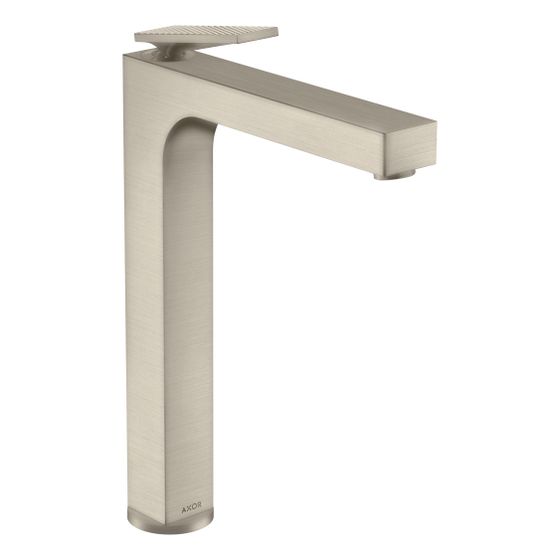 Hansgrohe AXOR Citterio Einhebel-Waschtischmischer 280mm, 5l/min, Hebel-Grifffür AWT, Ablaufg., Rautenschliff, Brushed Nickel