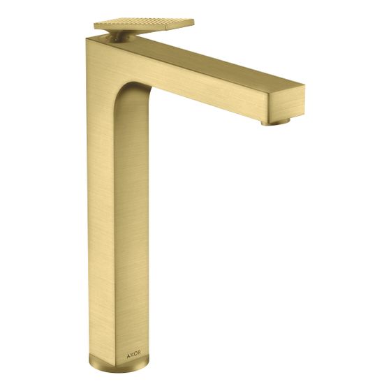 Hansgrohe AXOR Citterio Einhebel-Waschtischmischer 280mm, 5l/min, Hebel-Grifffür AWT, Ablaufg., Rautenschliff, Brushed Brass