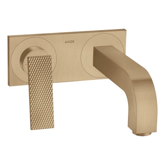 Hansgrohe AXOR Citterio Einhebel-Waschtischmischer UP 5l/min Wand, Hebel, Ausl. 220mm Platte, Rautenschliff, Brushed Bronze