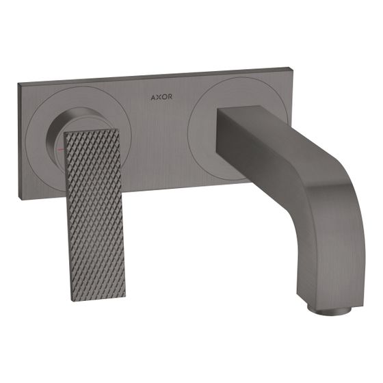 Hansgrohe AXOR Citterio Einhebel-Waschtischmischer UP 5l/min Wand, Hebel, Ausl. 220mm Platte, Rauten., Brushed Black Chrome