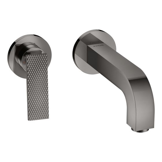 Hansgrohe AXOR Citterio Einhebel-Waschtischmischer UP 5l/min Wand, Hebel, Ausl. 220mm Rosetten, Rauten., Polished Black Chrome