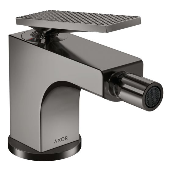 Hansgrohe AXOR Citterio Einhebel-Bidetmischer, 7,2l/min, Hebelgriff, Zugstangen-Ablaufg., Rautenschliff, Polished Black Chrome