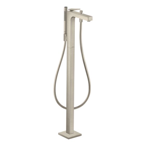 Hansgrohe AXOR Citterio Einhebel-Wannenmischer, 20l/min, bodenstehend, Hebelgriff, Rautenschliff, Brushed Nickel